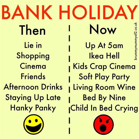 Funny Happy Bank Holiday When You Are A Parent Meme Motherhood Memes