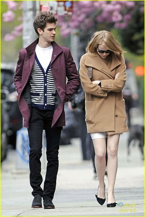 Full Sized Photo Of Emma Stone Andrew Garfield Walk Nyc Emma Stone Chats Gwen Stacy In