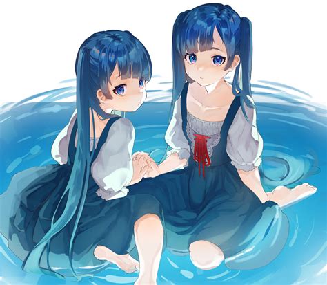 Wallpaper Anime Girls Original Characters Twins Two Women Artwork