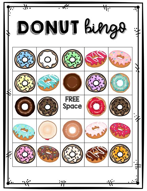 Donut Bingo Free Printable