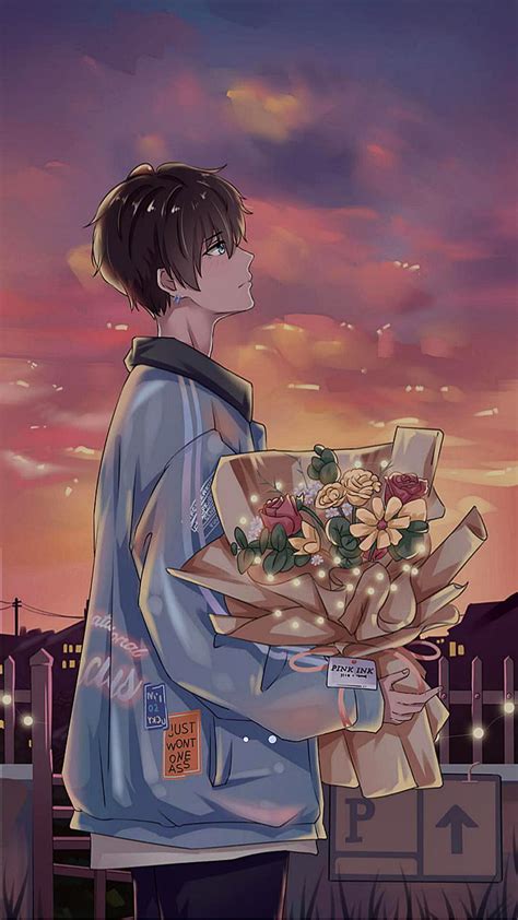 3840x2160px 4k Free Download Anime Boy Proposal Sky Flowers City