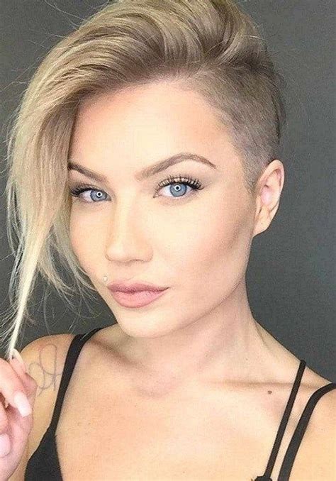Stylish Short Side Shaved Haircuts Ideas For Women 2019 Side Cut