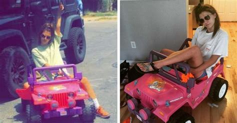 College Student Drives Barbie Jeep Around Campus After Getting Dwi Rare
