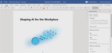 Word Integrates Microsofts Ideas To Improve Your Writing With Ai