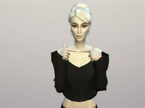 The Sims Resource White Hair Recolor 9 Base Game Style