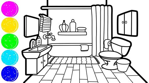 Glitter Bathroom Video Coloring Book Ванная Комната Раскраска Halaman Mewarnai Youtube