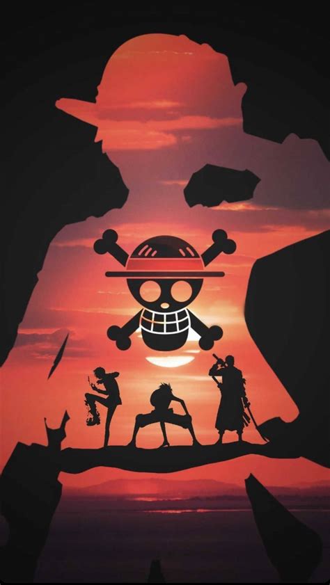 Download One Piece Silhouette Iphone Wallpaper