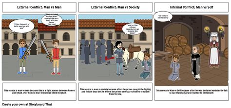 Romeo And Juliet Conflict Assignment Storyboard