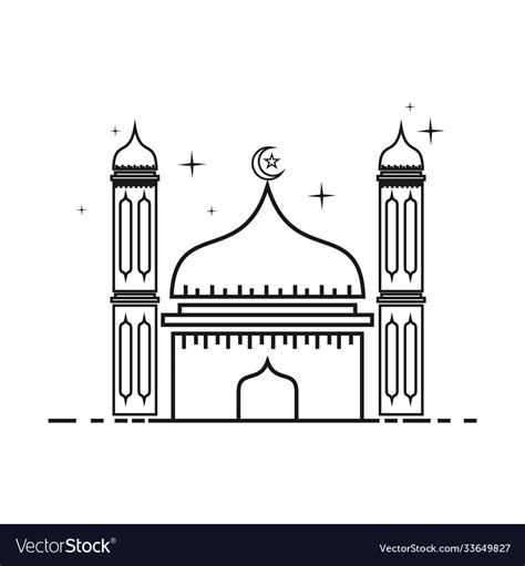 Ramadan Mosque Template Design Royalty Free Vector Image