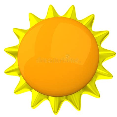 Blank Sun Icon 3d Stock Illustration Illustration Of Forecast 23996639