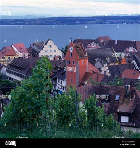 Houses In Town At Lakeside Meersburg Lake Constance Baden