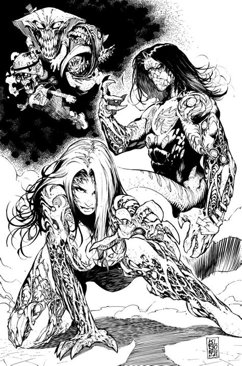 The Darkness And Witchblade Comic Art Comic Books Art Fantasy Art
