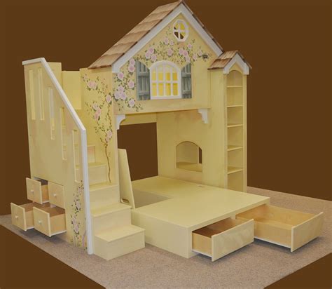 Dollhouse Loft Bed Themed Beds By Tanglewood Design Unique Bed