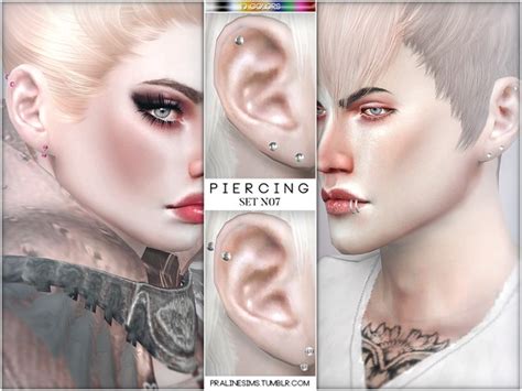 Piercing Set N07 By Pralinesims At Tsr Sims 4 Updates