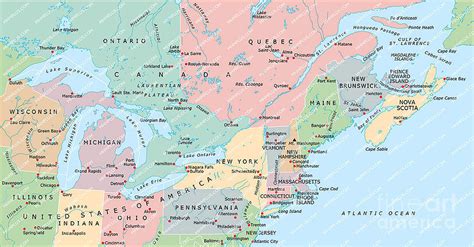 Map Of Northeast Usa And Canada