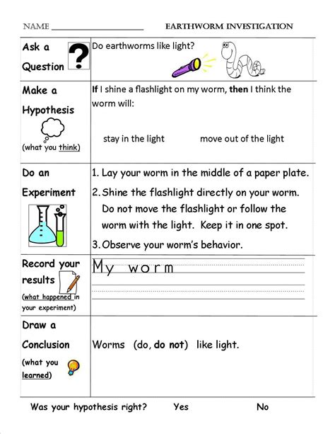 Form For Conducting An Experiment Scientific Method Printable