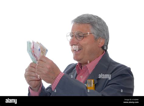 Man And Banknotes Stock Photo Alamy