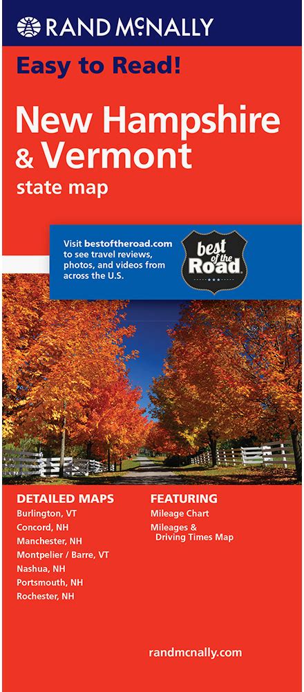 Rand Mcnally New Hampshirevermont Easy To Read