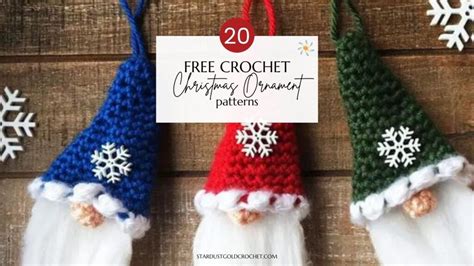 20 adorable free crochet christmas ornament patterns quick and easy stardust gold crochet
