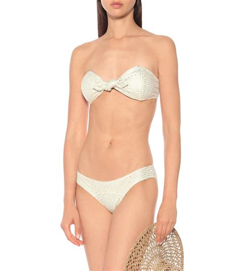 Lisa Marie Fernandez Poppy Bikini In Silver Metallic Lyst