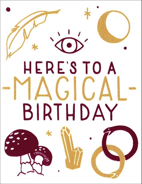 Magical Birthday Card Witchy Birthday Greeting Card Hand Etsy