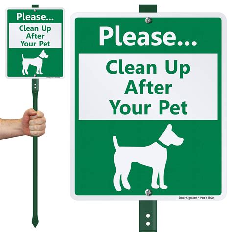 Buy Smartsign Please Clean Up After Your Pet Lawnboss Sign 10 X