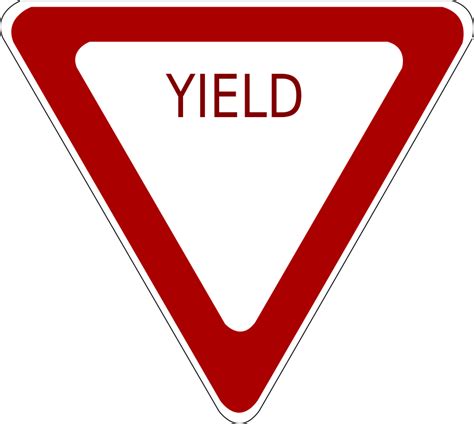 Clipart Yield Road Sign