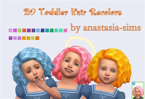Sims 4 Ccs The Best Toddlers Hair Recolors By Anastasia Sims