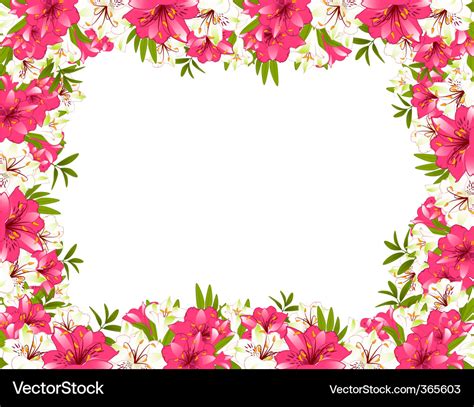 Flower Border Royalty Free Vector Image Vectorstock