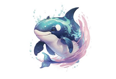 Orca Kawaii Animal Grafica Di Poster Boutique · Creative Fabrica