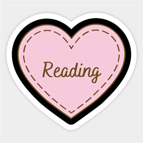 I Love Reading Simple Heart Design Reading Sticker Teepublic