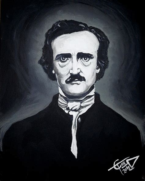 Edgar Allan Poe Painting By Tom Carlton Pixels
