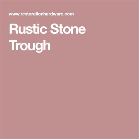 Rustic Stone Trough Rustic Stone Trough Rustic