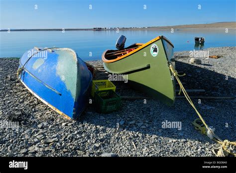 Boat On The Beach Of The Inuit Settlement Of Resolute Bay Cornwallis
