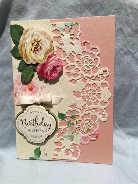 Anna Griffin Metallic Card With Ag Lovely Layer Paper Using Ag