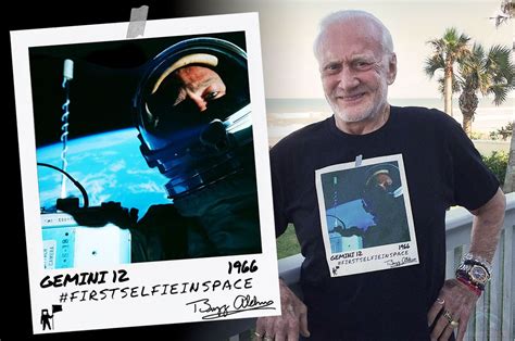 Buzz Aldrin Debuts First Selfie In Space T Shirt For Gemini 12 50th