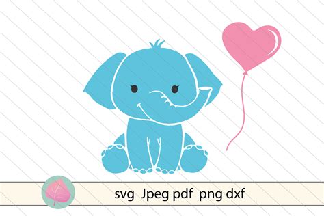 Baby elephant svg, baby svg vector clipart By Betta Mayer