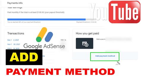 How To Add Payment Method In Google Adsense Bangla Youtube