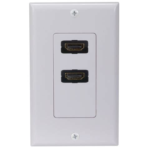Rca Hdmi Wall Plate Dual Outlet The Home Depot Canada