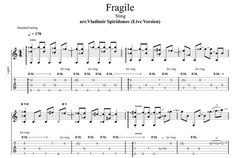 Fragile For Guitar Guitar Sheet Music And Tabs