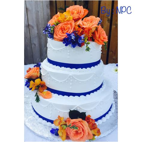 Royal Blue Wedding Cake Yahoo Image Search Results Orange Wedding