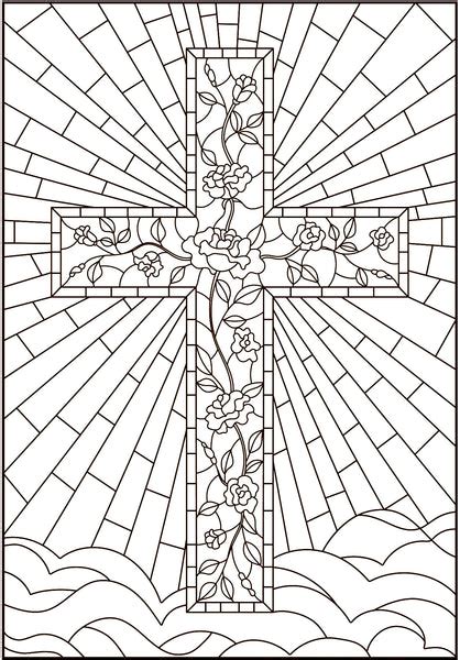 Religious And Abstract Stained Glass Pdf Coloring Book Angelic Christi