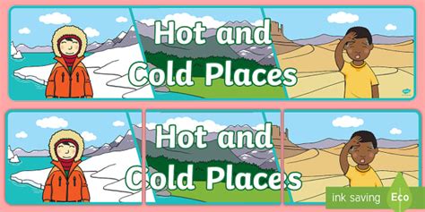 👉 Hot And Cold Places Display Banner Teacher Made