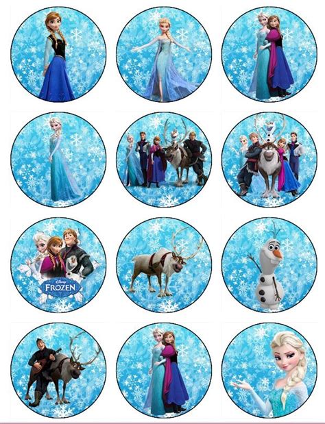 Disney Frozen Variety Edible Image Cupcake Toppers Frozen Birthday