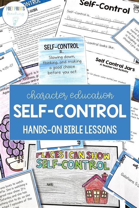 Self Control Bible Based Character Education Lessons Character Education Lessons Character
