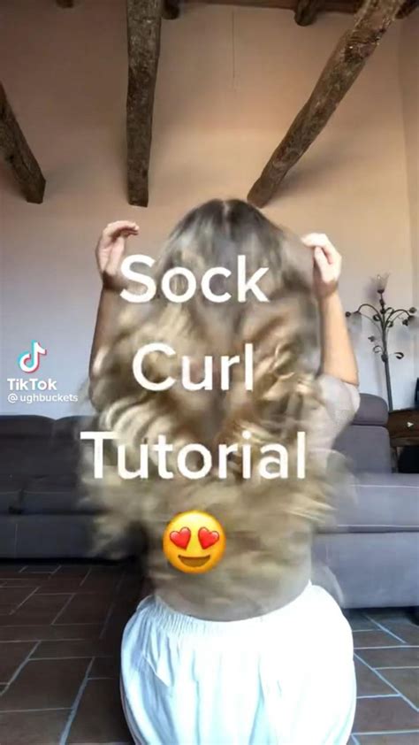 sock curl tutorial 🧦 beautiful heatless curls credit in video hair curling techniques