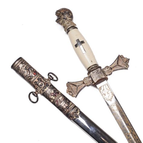 Antique Masonic Knights Templar Ceremonial Sword On Thebestantique