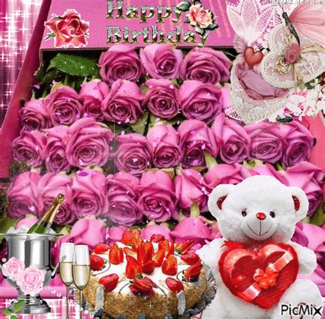 Happy Birthday Pink Roses Pictures Photos And Images For Facebook