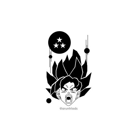 Some dragon tattoo designs are relatively small, while others are full sleeve or large enough to wrap around the trunk of the body. Goku Dragon Ball Z Tattoo stencil design by Arun Triads | Z tattoo, Dragon ball z, Tattoo ...