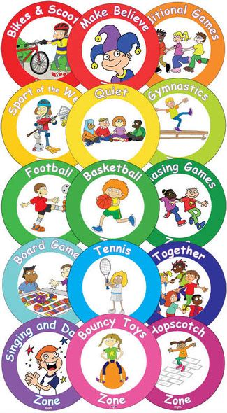 325x590playground Zone Signs Set Of Fifteen Jenny Mosley Education